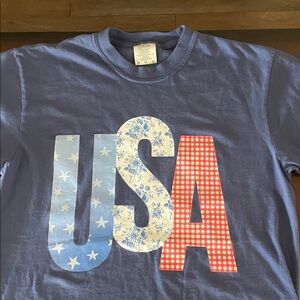 Gildan Blue USA Tee